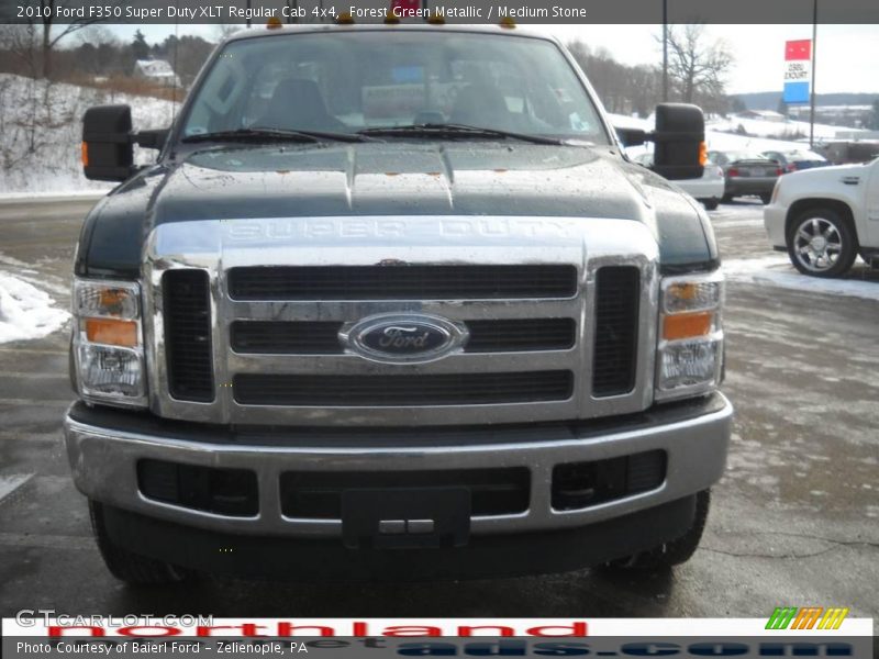 Forest Green Metallic / Medium Stone 2010 Ford F350 Super Duty XLT Regular Cab 4x4