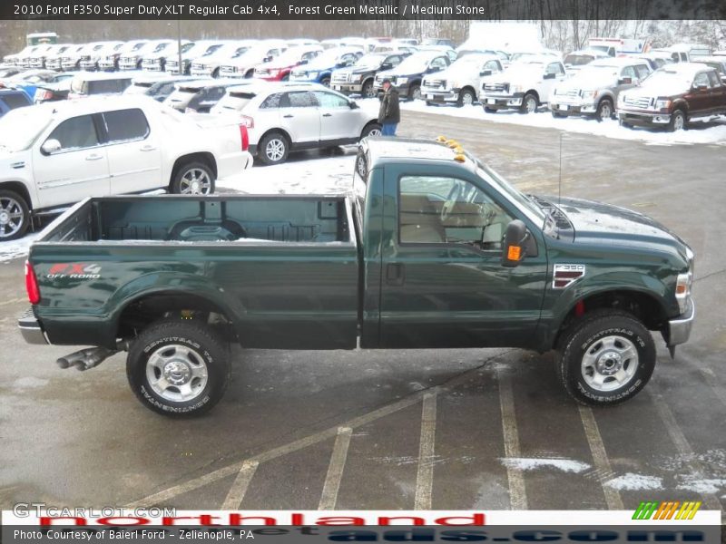 Forest Green Metallic / Medium Stone 2010 Ford F350 Super Duty XLT Regular Cab 4x4