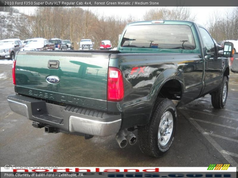 Forest Green Metallic / Medium Stone 2010 Ford F350 Super Duty XLT Regular Cab 4x4
