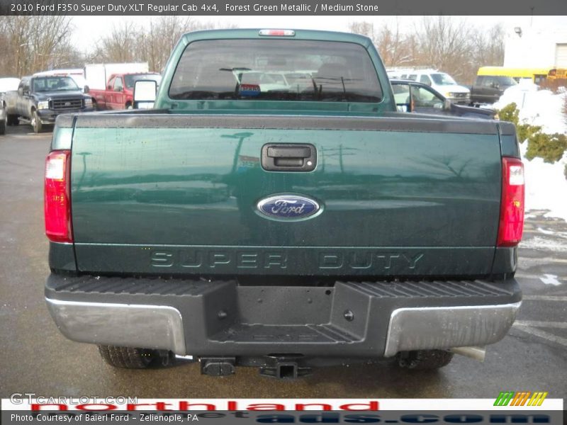 Forest Green Metallic / Medium Stone 2010 Ford F350 Super Duty XLT Regular Cab 4x4
