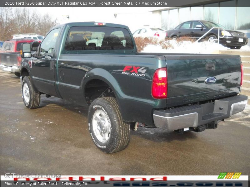 Forest Green Metallic / Medium Stone 2010 Ford F350 Super Duty XLT Regular Cab 4x4