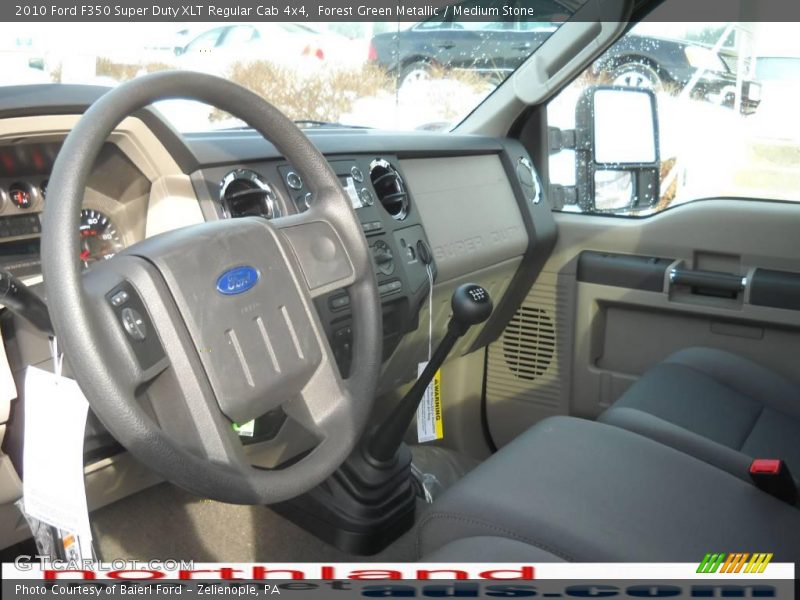 Forest Green Metallic / Medium Stone 2010 Ford F350 Super Duty XLT Regular Cab 4x4