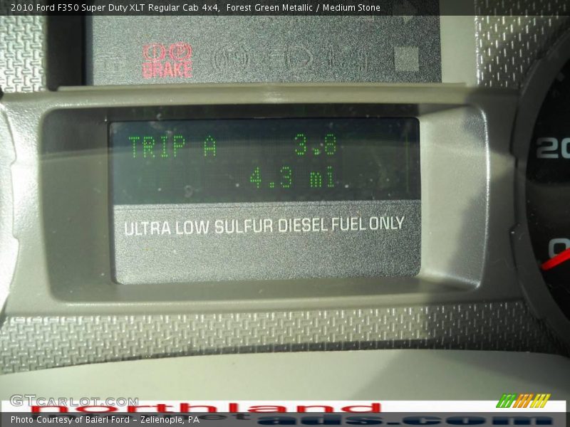 Forest Green Metallic / Medium Stone 2010 Ford F350 Super Duty XLT Regular Cab 4x4