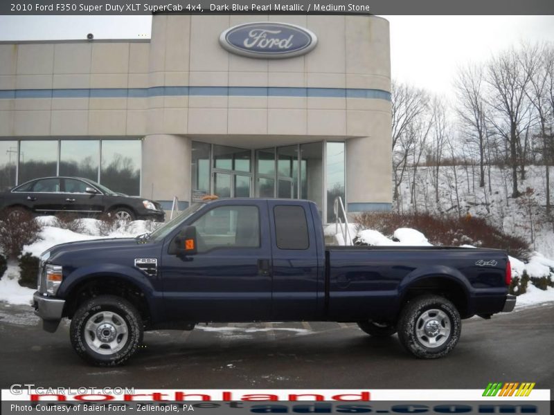 Dark Blue Pearl Metallic / Medium Stone 2010 Ford F350 Super Duty XLT SuperCab 4x4