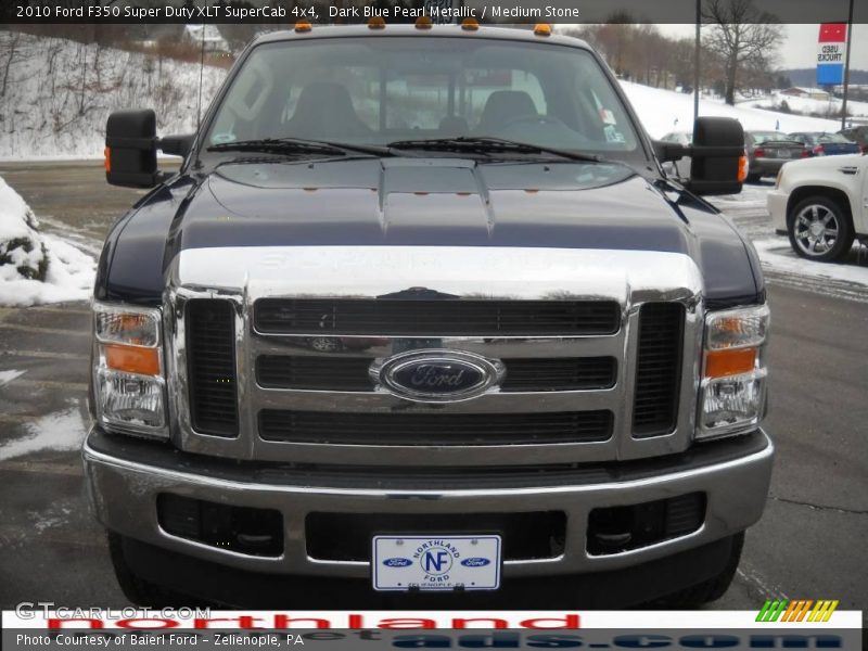 Dark Blue Pearl Metallic / Medium Stone 2010 Ford F350 Super Duty XLT SuperCab 4x4