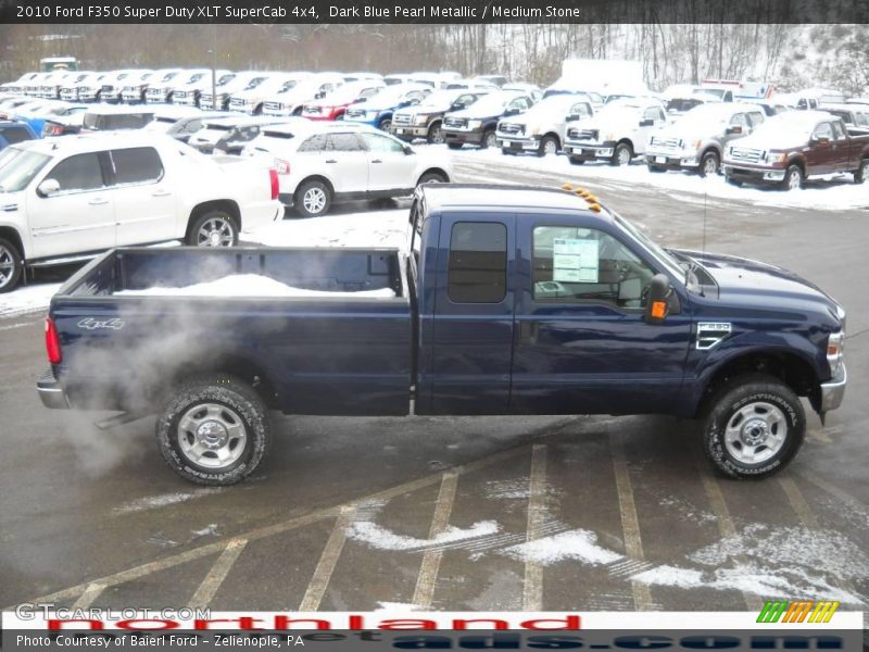 Dark Blue Pearl Metallic / Medium Stone 2010 Ford F350 Super Duty XLT SuperCab 4x4