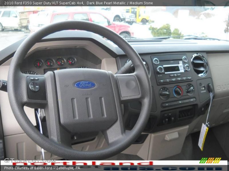 Dark Blue Pearl Metallic / Medium Stone 2010 Ford F350 Super Duty XLT SuperCab 4x4
