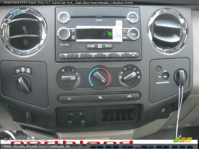 Dark Blue Pearl Metallic / Medium Stone 2010 Ford F350 Super Duty XLT SuperCab 4x4