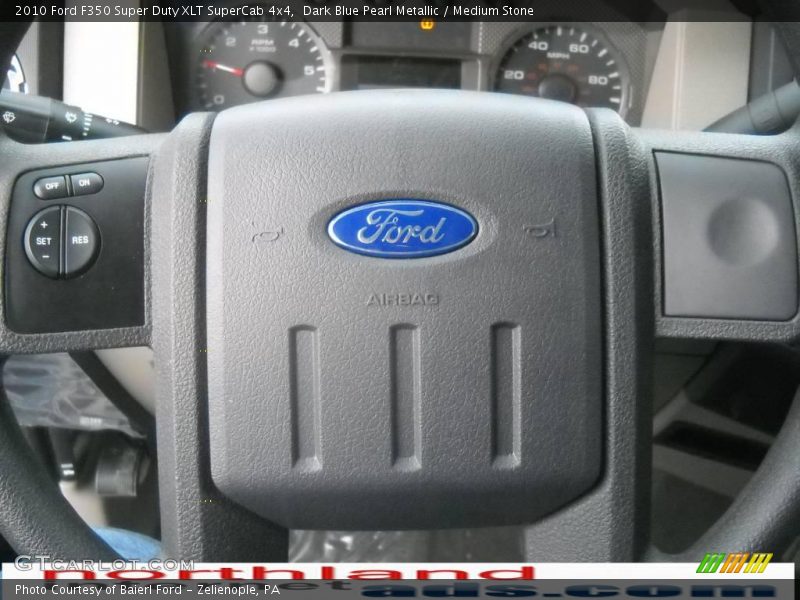 Dark Blue Pearl Metallic / Medium Stone 2010 Ford F350 Super Duty XLT SuperCab 4x4