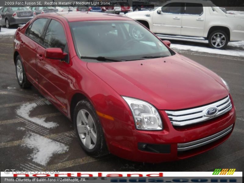 Redfire Metallic / Medium Light Stone 2009 Ford Fusion SE
