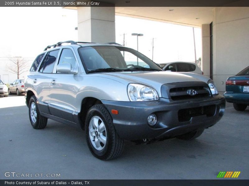 Nordic White / Gray 2005 Hyundai Santa Fe LX 3.5