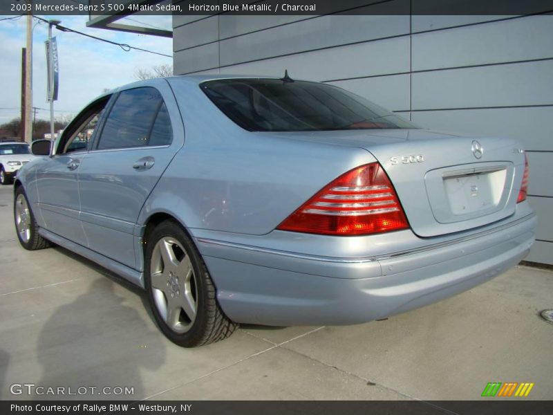 Horizon Blue Metallic / Charcoal 2003 Mercedes-Benz S 500 4Matic Sedan