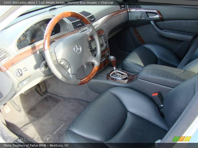 Horizon Blue Metallic / Charcoal 2003 Mercedes-Benz S 500 4Matic Sedan