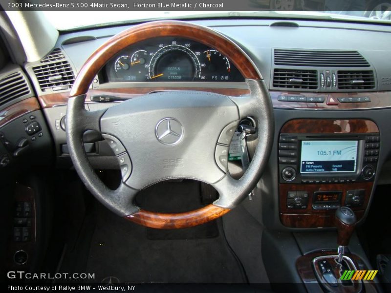 Horizon Blue Metallic / Charcoal 2003 Mercedes-Benz S 500 4Matic Sedan