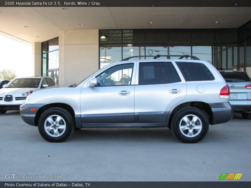 Nordic White / Gray 2005 Hyundai Santa Fe LX 3.5
