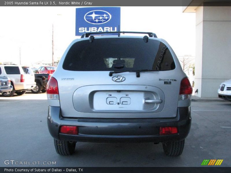 Nordic White / Gray 2005 Hyundai Santa Fe LX 3.5