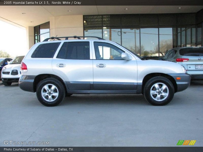 Nordic White / Gray 2005 Hyundai Santa Fe LX 3.5