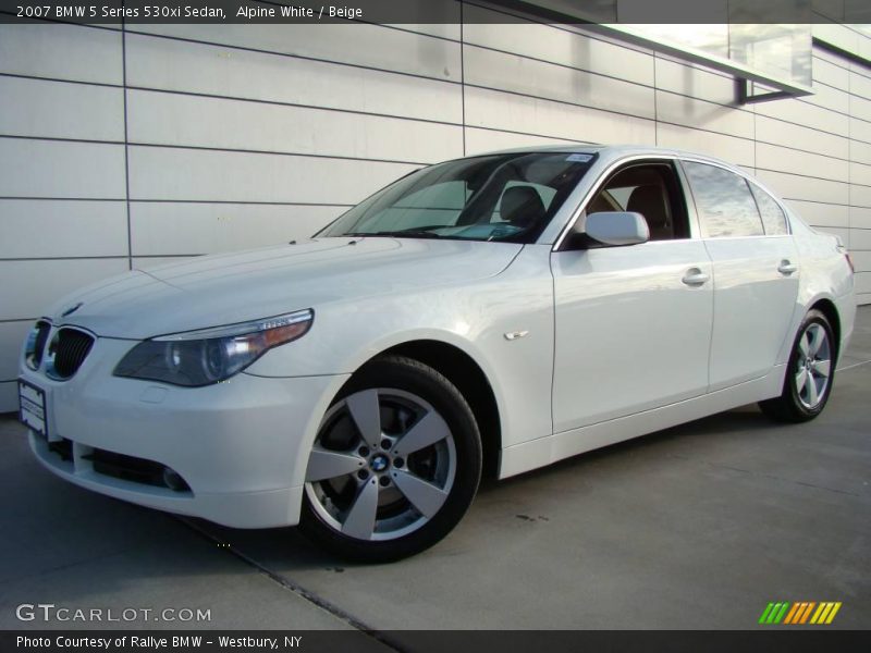 Alpine White / Beige 2007 BMW 5 Series 530xi Sedan