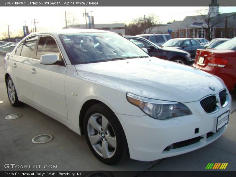 Alpine White / Beige 2007 BMW 5 Series 530xi Sedan