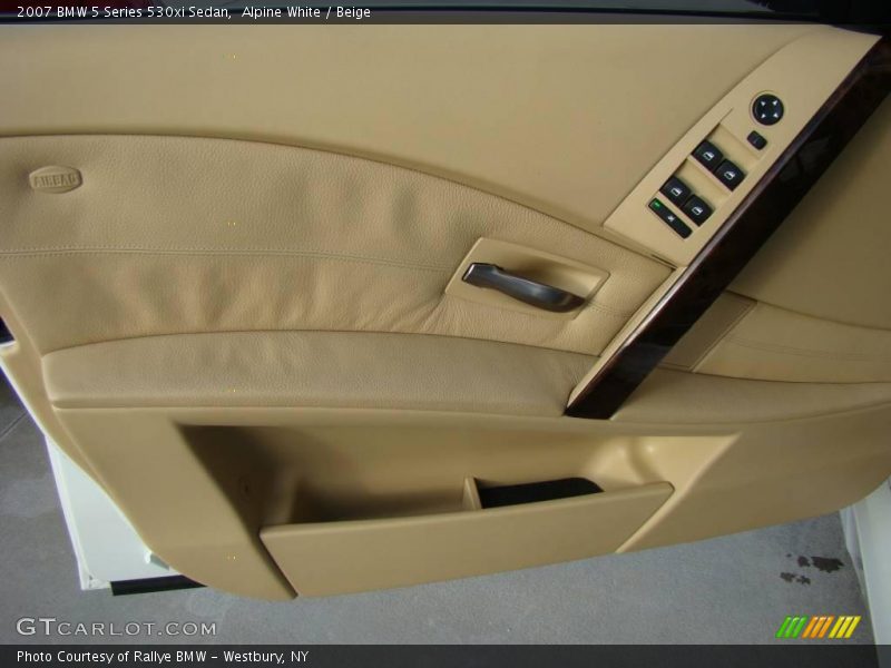 Alpine White / Beige 2007 BMW 5 Series 530xi Sedan