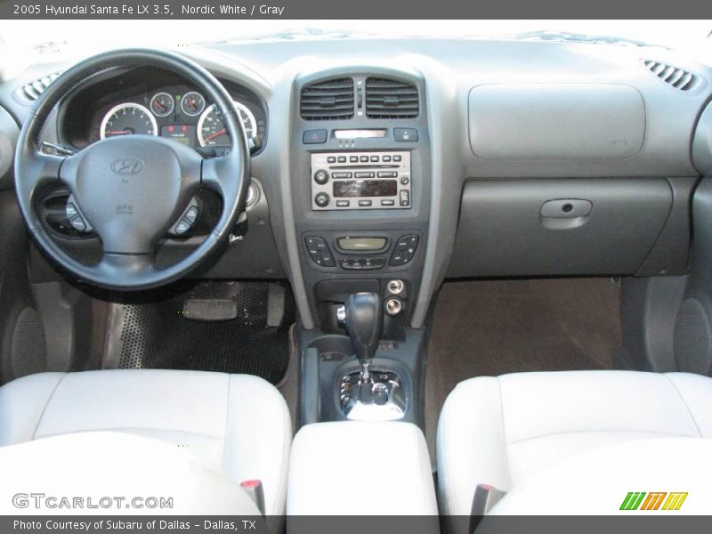 Nordic White / Gray 2005 Hyundai Santa Fe LX 3.5