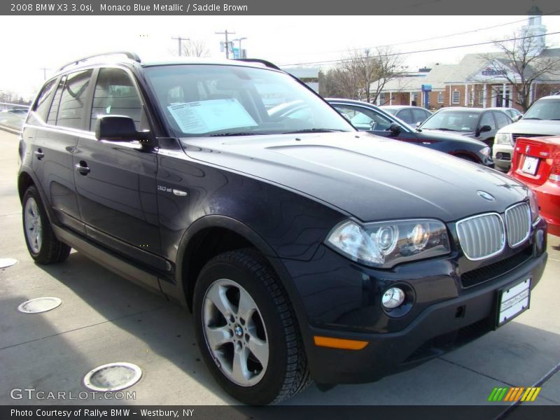 Monaco Blue Metallic / Saddle Brown 2008 BMW X3 3.0si