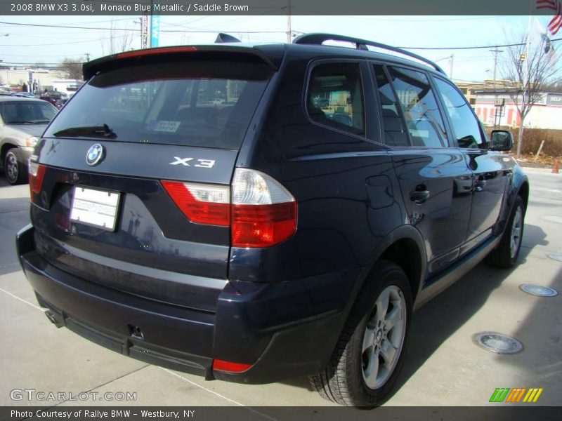 Monaco Blue Metallic / Saddle Brown 2008 BMW X3 3.0si