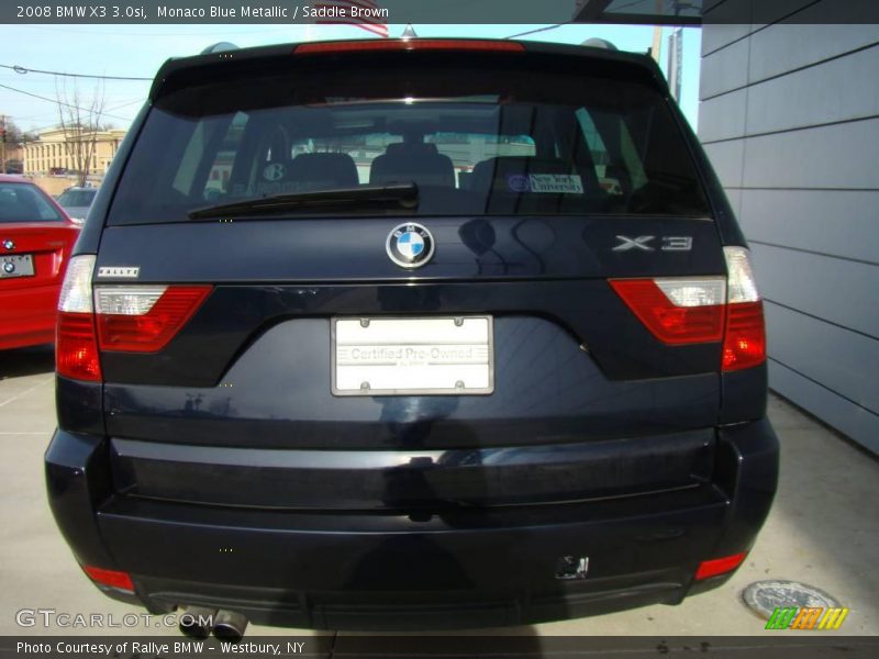 Monaco Blue Metallic / Saddle Brown 2008 BMW X3 3.0si