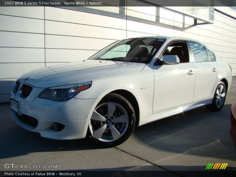 Alpine White / Auburn 2007 BMW 5 Series 530xi Sedan