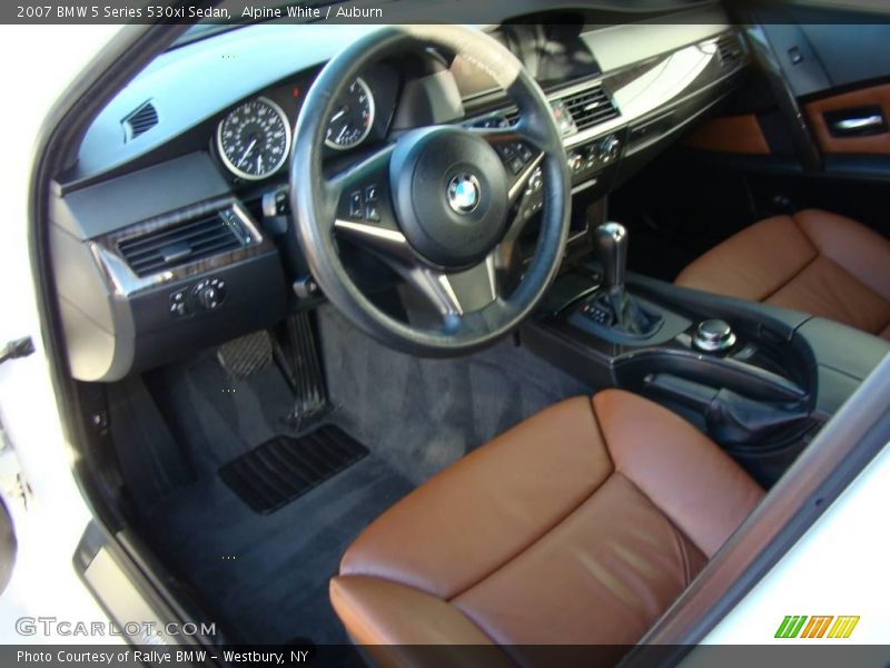 Alpine White / Auburn 2007 BMW 5 Series 530xi Sedan