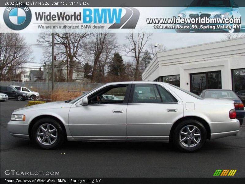 Sterling Silver / Black 2002 Cadillac Seville SLS