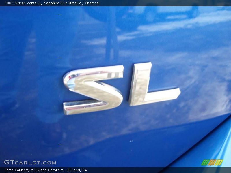 Sapphire Blue Metallic / Charcoal 2007 Nissan Versa SL