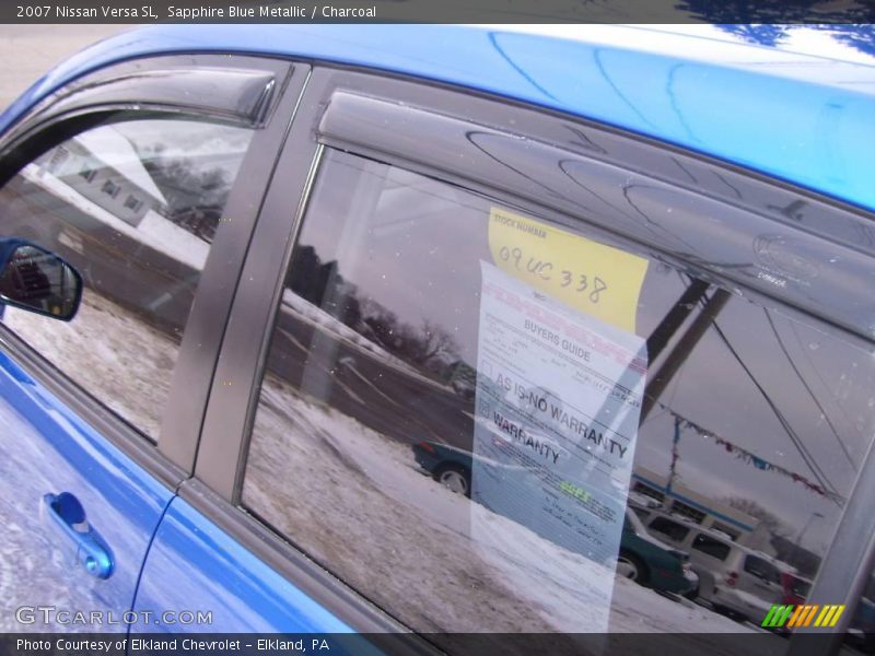 Sapphire Blue Metallic / Charcoal 2007 Nissan Versa SL