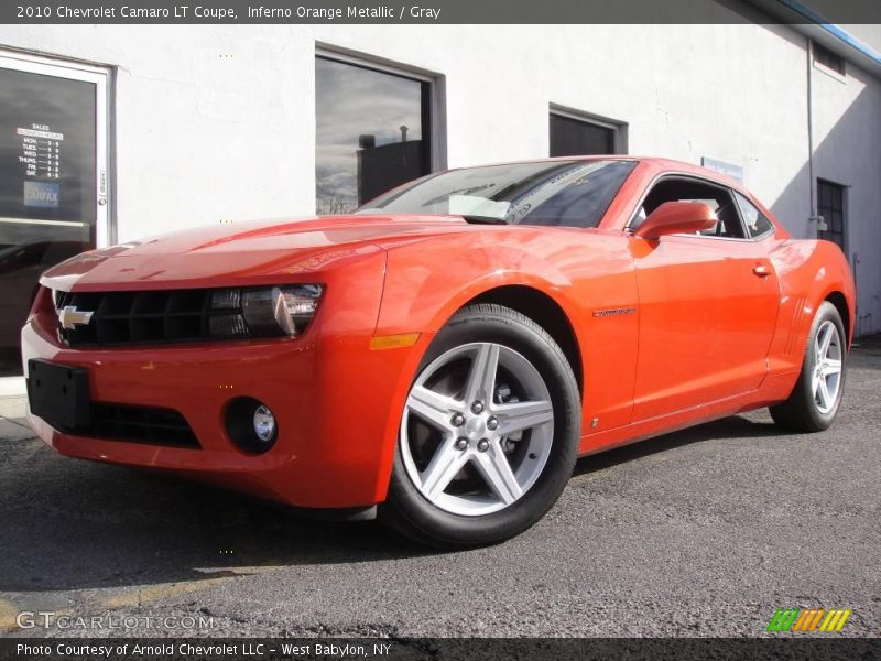 Inferno Orange Metallic / Gray 2010 Chevrolet Camaro LT Coupe