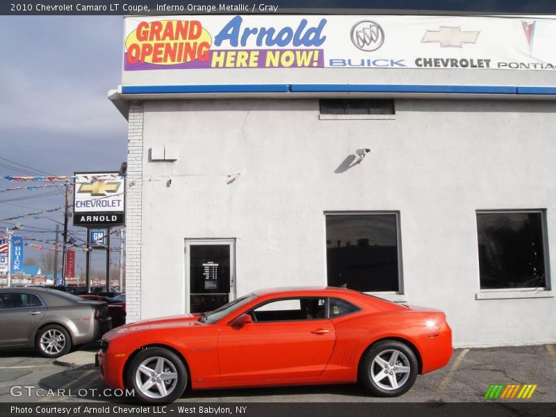 Inferno Orange Metallic / Gray 2010 Chevrolet Camaro LT Coupe