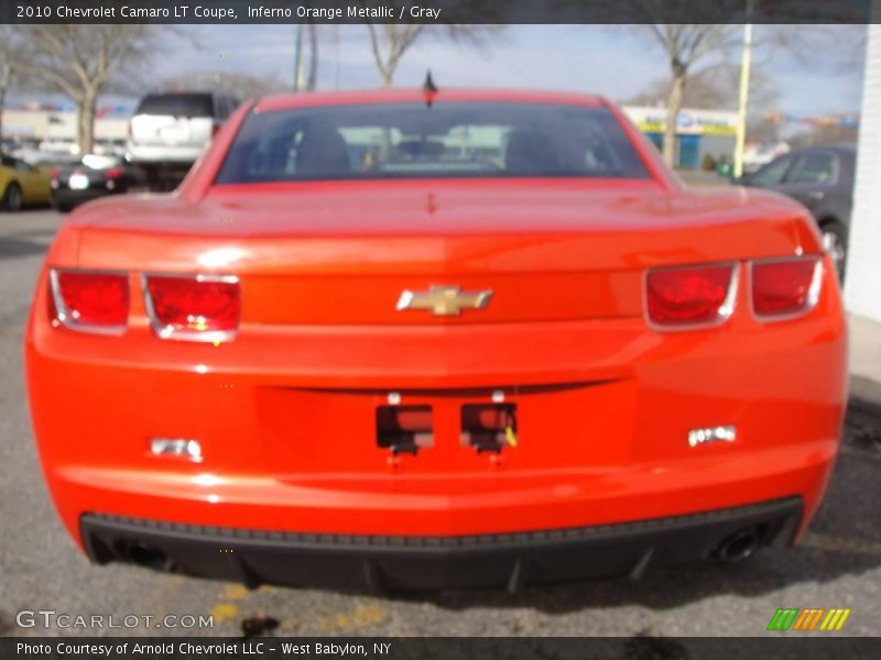 Inferno Orange Metallic / Gray 2010 Chevrolet Camaro LT Coupe