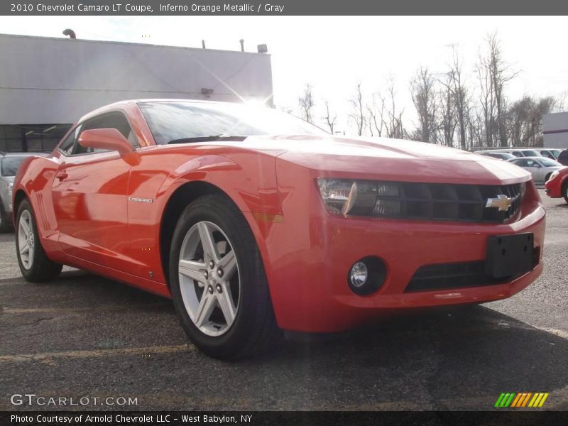 Inferno Orange Metallic / Gray 2010 Chevrolet Camaro LT Coupe
