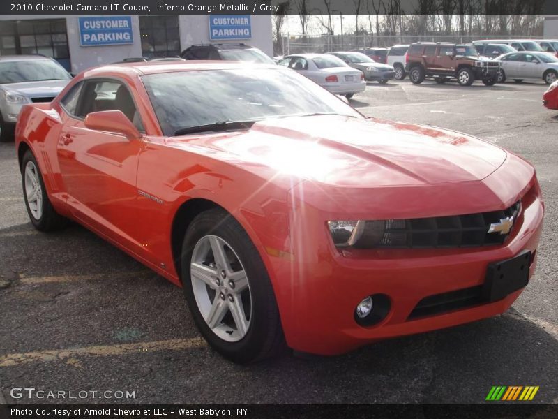 Inferno Orange Metallic / Gray 2010 Chevrolet Camaro LT Coupe