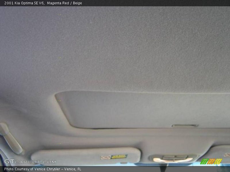 Magenta Red / Beige 2001 Kia Optima SE V6