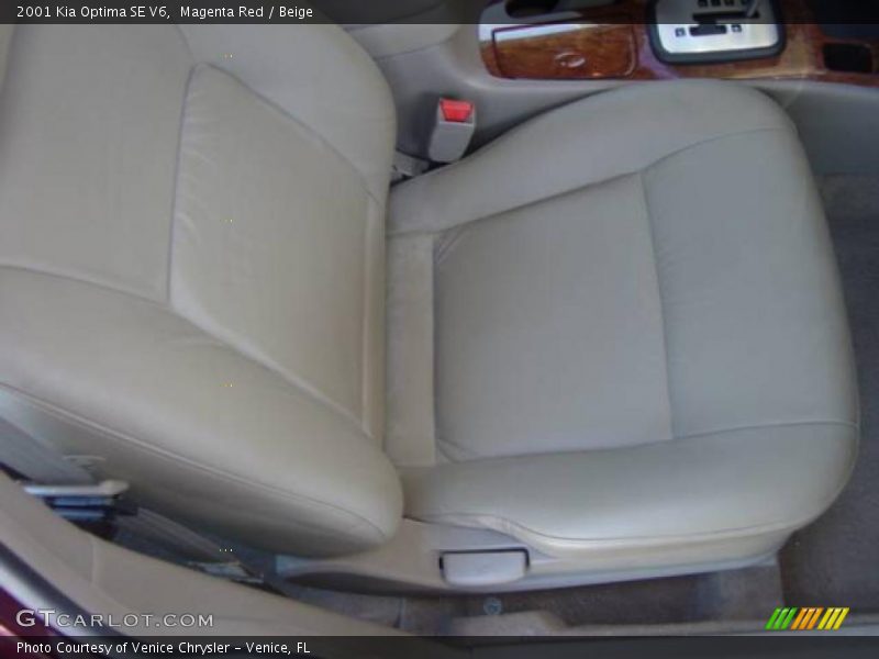 Magenta Red / Beige 2001 Kia Optima SE V6