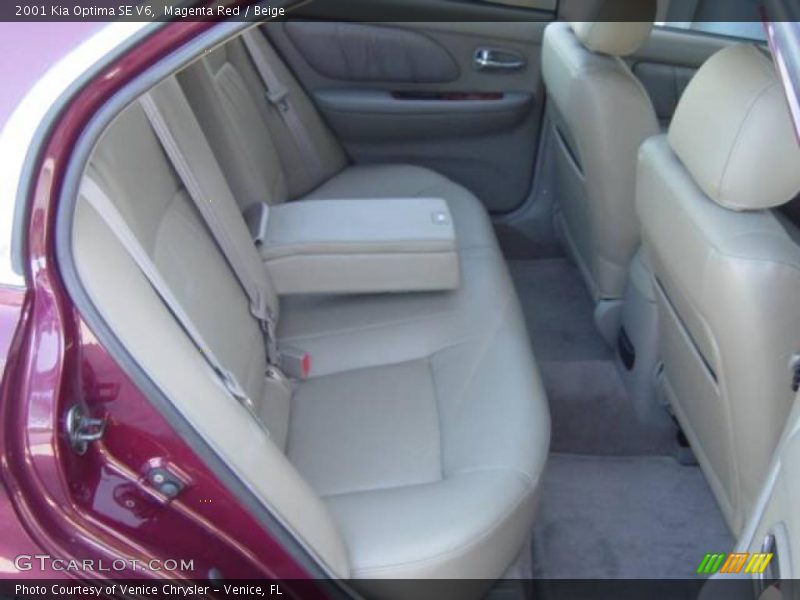 Magenta Red / Beige 2001 Kia Optima SE V6