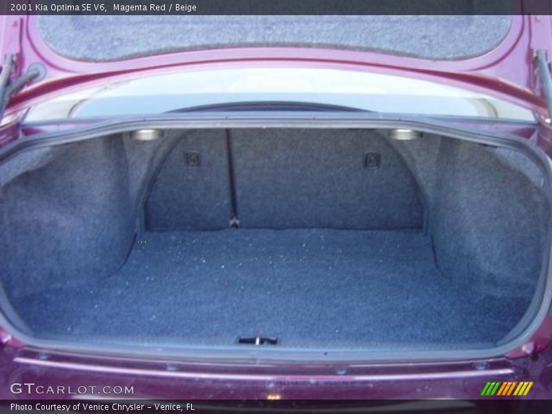 Magenta Red / Beige 2001 Kia Optima SE V6