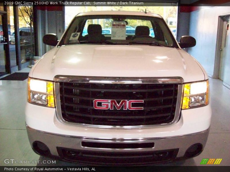 Summit White / Dark Titanium 2009 GMC Sierra 2500HD Work Truck Regular Cab