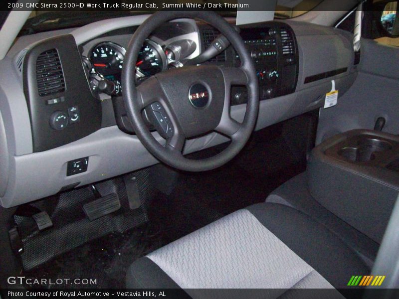 Summit White / Dark Titanium 2009 GMC Sierra 2500HD Work Truck Regular Cab