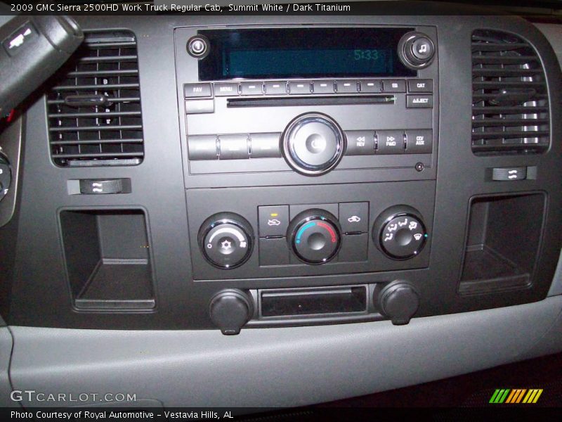 Summit White / Dark Titanium 2009 GMC Sierra 2500HD Work Truck Regular Cab