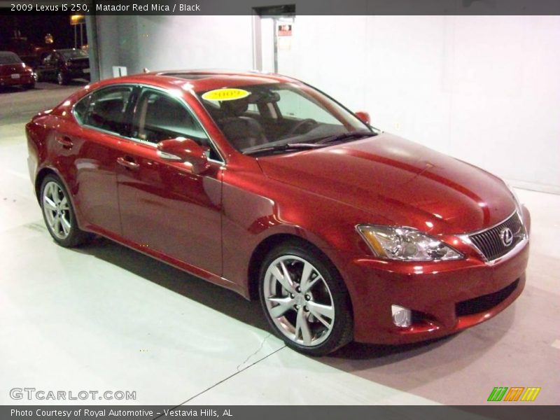 Matador Red Mica / Black 2009 Lexus IS 250