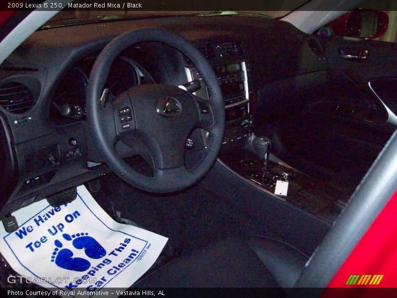 Matador Red Mica / Black 2009 Lexus IS 250