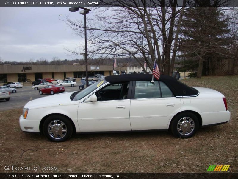 White Diamond / Pewter 2000 Cadillac DeVille Sedan