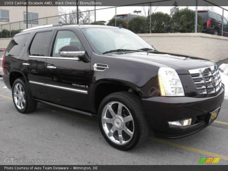 Black Cherry / Ebony/Ebony 2009 Cadillac Escalade AWD