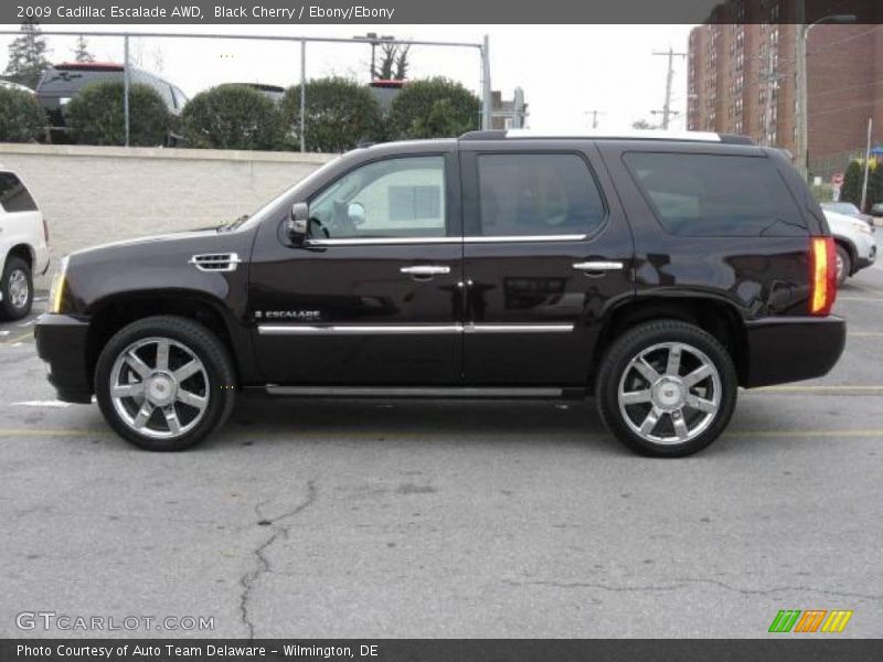 Black Cherry / Ebony/Ebony 2009 Cadillac Escalade AWD